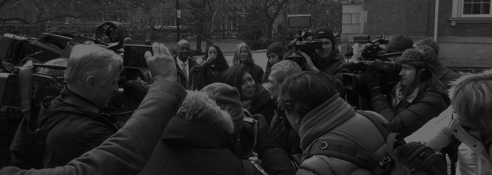 Maria Shepherd outside trial